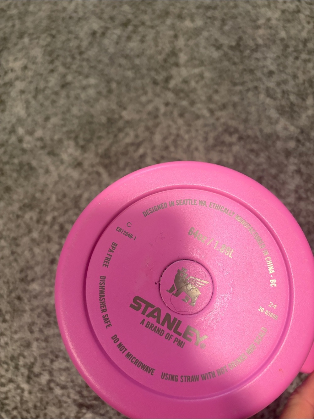 Pink Stanley Tumbler 64oz - Picture 2 of 3